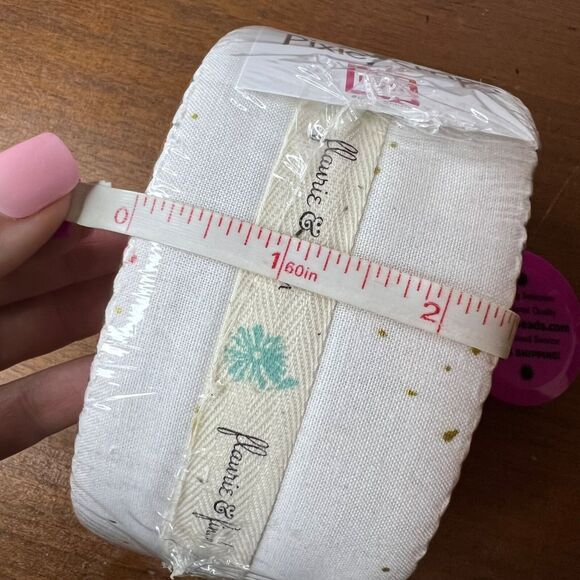 RJR Pixie Strips Jelly Roll Quilting Fabrics Flaurie and Finch Christmas Print - Picture 10 of 10